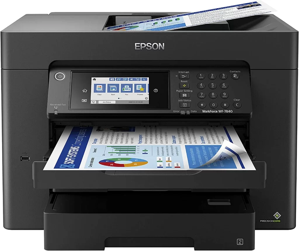 Epson Workforce Pro WF-7840 All-in-One Wide-Format Printer